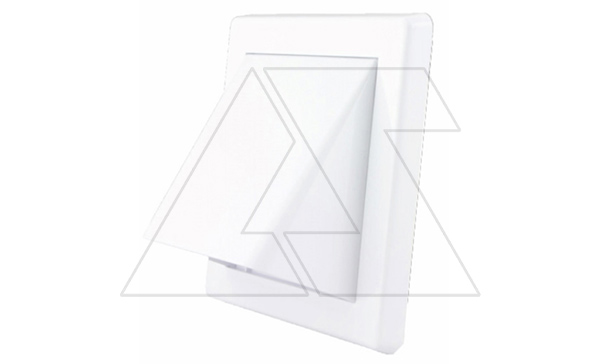 Выход стеновой с решеткой и обратным клапаном, Ø100мм, пластик, белый Выход стеновой с решеткой и обратным клапаном, Ø100мм, пластик, белый