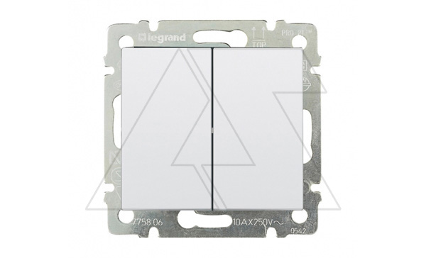 Valena - Выключатель двухклавишный (белый/стикерованный) Valena - Выключатель двухклавишный (белый/стикерованный)