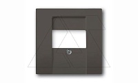 Basic 55 - Лицевая панель для аккустических и 2хUSB розеток (шато-черный)