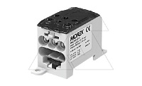 Блок распред. Morek OJL200A черно-серый, 1P, вх. 1x10_70mm² Al/Cu, вых. 6x2,2_16mm² Cu, 200(CU)/160(AL), 1000V, винтовые зажимы (стикерованный)