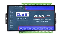 Станция удаленного ввода/вывода ZLAN6802, 8DI, 8RO, 8AI (4..20MA), RS-485 (Modbus RTU), 24VDC