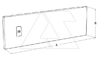 Дверь модульная глухая, В=600мм для щита Ш=600мм, RAL7035