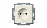 Basic 55 - Розетка 2P+E нем. стд.винтовые клеммы (шале-белый)