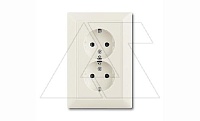 Basic 55 - Розетка 2x2P+E нем. стд. (шале-белый)