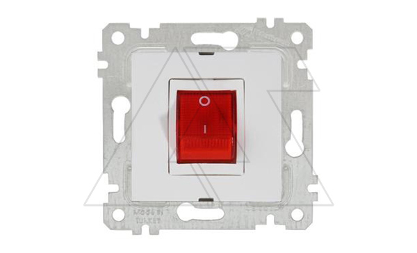 Rita - Выключатель отопителя, винт. зажимы, белый