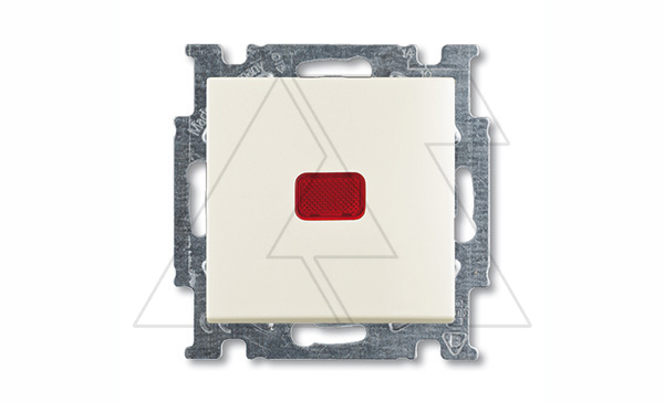 Basic 55 - Кнопка с пиктограммой лампы (шале-белый)