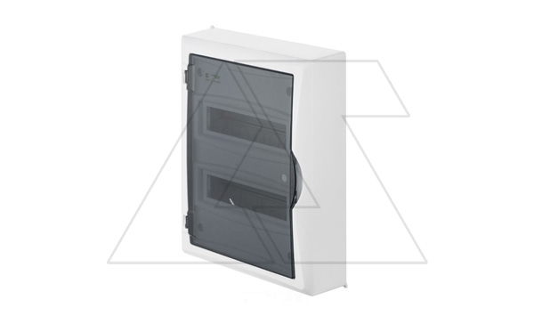 Щит навесной ECO BOX 2x12M, N/PE 3x 6x16+3x10mm2, дымчатая пласт. дверь, белый RAL9003, 434x354x105mm, IP40