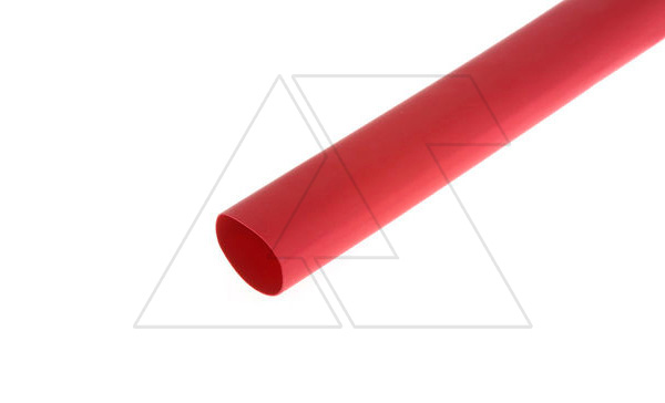 Термоусаживаемая трубка красная 6,5/3 для провода d=3,1...5,4мм
