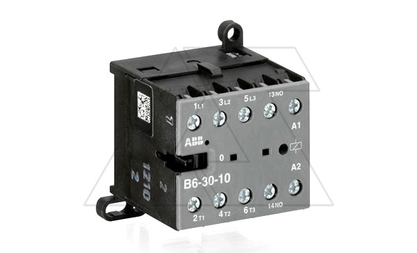 Мини-контактор B6-30-10-80 220...240VAC, 3NO 9A(20A-AC1) 4kW, всп.контакт 1NO (4A-AC15)