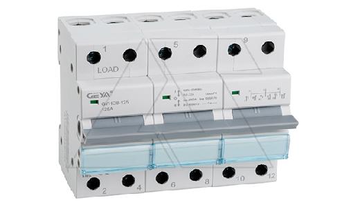 Переключатель модульный GYHO8-125, 3CO, 125A(AC-22A), тип 1-0-2, 6M