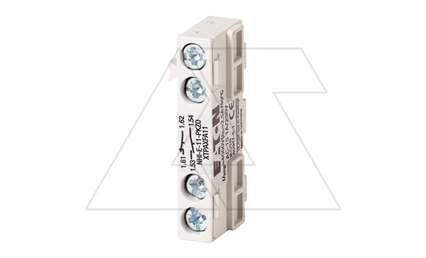 Блок-контакт вспом. NHI-E-11-PKZ0, 1NO+1NC, 1A(240VAC), фронтальный монтаж, для PKZM, PKM0, PKE