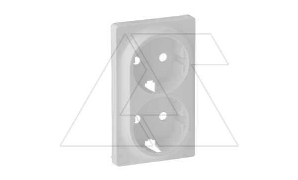 Valena Life - Лицевая панель для двойной силовой розетки 2х2P+E, белая