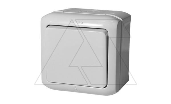 Quteo - Выключатель IP44, накладной монтаж, винт. зажимы, серый Quteo - Выключатель IP44, накладной монтаж, винт. зажимы, серый