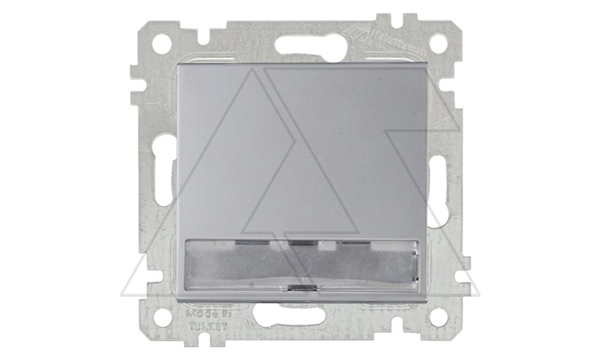 Rita - Выключатель с подсветкой, с маркировкой, пруж. зажимы, нерж. сталь