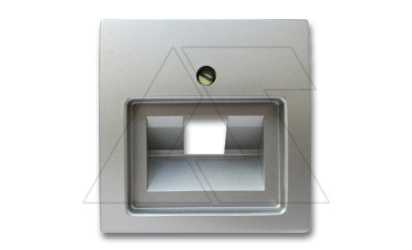 Basic 55 - Лицевая панель для одинарной информационной розетки (алюминий) Basic 55 - Лицевая панель для одинарной информационной розетки (алюминий)