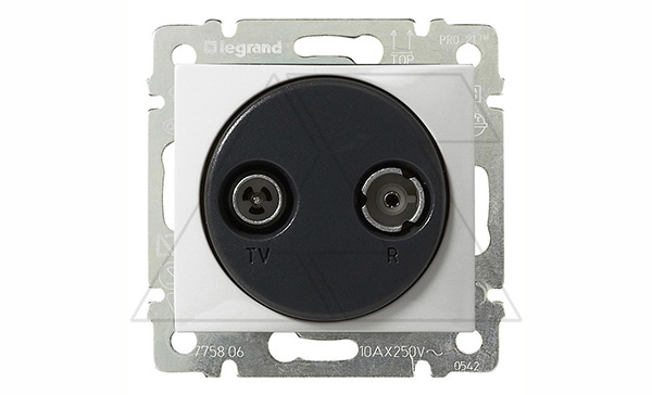 Valena - Розетка TV-RD концевая 862MHz, белая Valena - Розетка TV-RD концевая 862MHz, белая