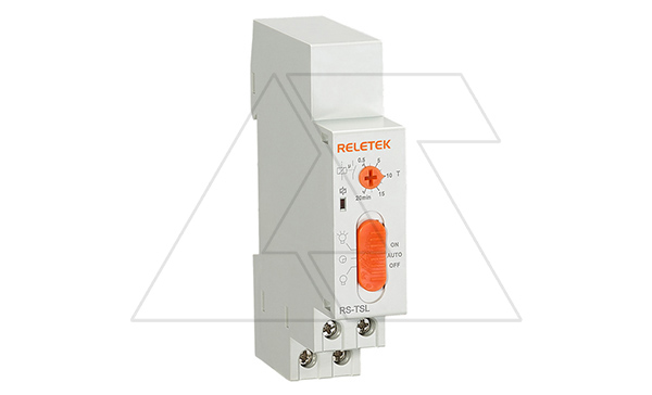 Реле лестничное RS-TSL, 16A(250VAC), 220_240VAC, OFF-AUTO-ON, 0.5_20min, 1M