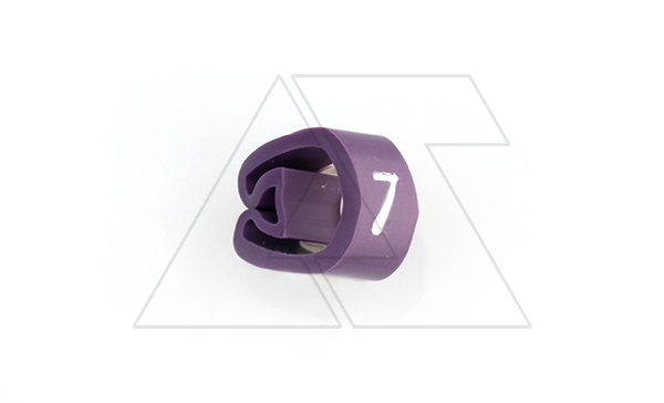 Маркер кольцевой RMS-02 59647-7, D кабеля 2,5-5mm, 1,5-4mm2, символ "7", PVC, фиолетовый (упак. 1000шт.)