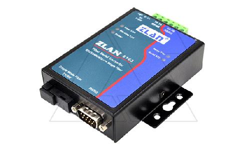 Оптоволоконный преобразователь ZLAN9163-5-EU (используется с ZLAN9163-3-EU), RS-232/485/422 в одномодовое оптоволокно, разъем SC, 24VDC, EU, DIN35