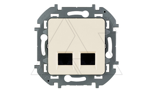 Inspiria - Розетка 2хRJ-45 UTP CAT6 (сл.кость)