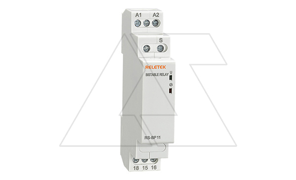 Реле импульсное RS-BP11, 1CO, 10A(250VAC), 230VAC, через S, с памятью, LED, 1M