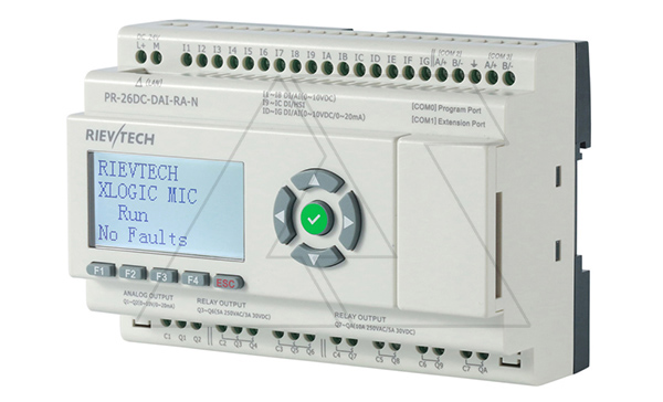 Программируемый логический контроллер PR-26DC-DAI-RA-N, 12_24VDC, 16DI(12AI), 2AO, 8RO, RTC, SD, RS485, Ethernet, ЖКИ
