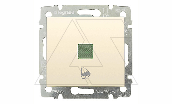 Valena - Кнопка с подсветкой и пиктограммой звонка 12В, сл.кость Valena - Кнопка с подсветкой и пиктограммой звонка 12В, сл.кость