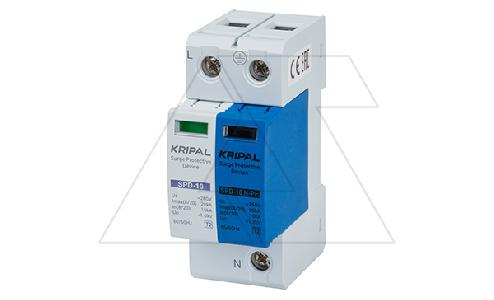 Разрядник SPD-10/280/1P+N, 1P+N, 280VAC, In=10kA(8/20µs), класс D, индикация, 2M