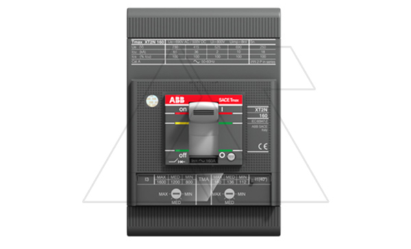 Авт. выключатель Tmax XT2N 160/100 MA, 100A 3P 36kA Ie=6...14In без теплового расцепителя