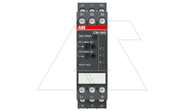 Реле контроля изоляции CM-IWS.1S, 24...240VAC/DC 0...250VAC/0...300VDC 1...100kOm 10µF сброс тест память 1CO (3A-AC15) LED 22.5mm Реле контроля изоляции CM-IWS.1S, 24...240VAC/DC 0...250VAC/0...300VDC 1...100kOm 10µF сброс тест память 1CO (3A-AC15) LED 22.5mm