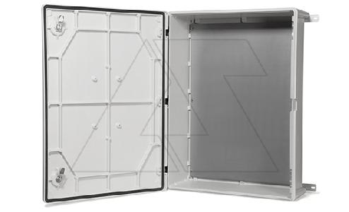 Щит навесной 700x500x200мм (ВxШxГ) из композитного (SMC) материала с монт. панелью 640x425мм, IP65