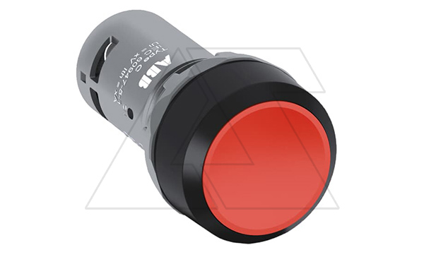 Кнопка CP1-10R-01, красная, без фиксации, 1NC, 1A, IP66, пластик, 22mm