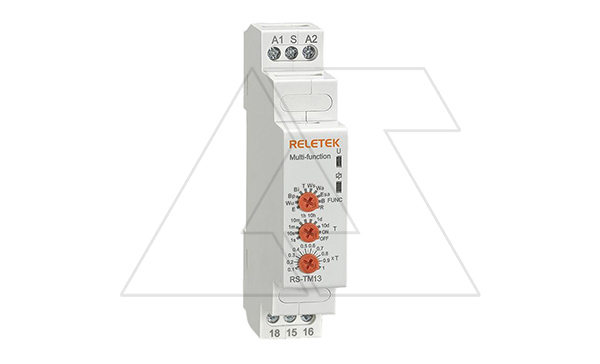 Реле времени RS-TM13, 1CO, 8A(250VAC), 24_240VAC/DC, 100ms_10d, многофункциональное - 10 функций, 1M