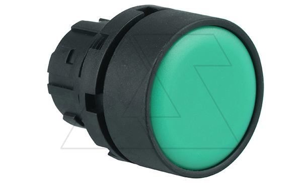 Головка кнопки PB3E, плоская, зеленая, без фиксации, без подсветки, 22mm, IP65