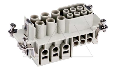 Вставка контактная, размер H16B, тип гнездо, 6/6P+PE, 40/16A, 690/400V, винтовой зажим