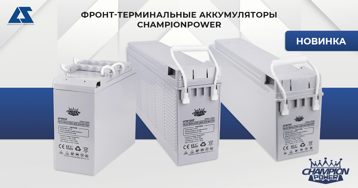 Фронт-терминальные аккумуляторы Champion Power
