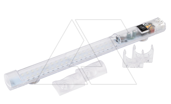 Светильник светодиодный TLL 4W 48-265VAC 400Lm с выкл., крепл. винт/магнит/клипса, 351х32мм, пружинная клемма Светильник светодиодный TLL 4W 48-265VAC 400Lm с выкл., крепл. винт/магнит/клипса, 351х32мм, пружинная клемма