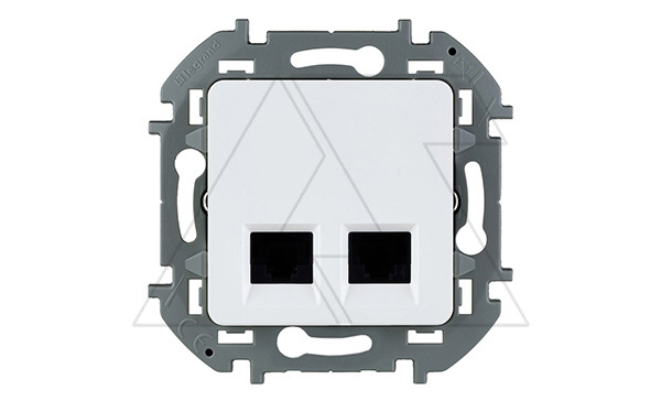 Inspiria - Розетка 2хRJ-45 UTP CAT6 (белый)