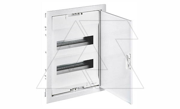 Щиток встраиваемый Nedbox 2x12+4M, N 2x(4x16мм²+4x10мм²), PE (8x16мм²+8x10мм²), белая металлическая дверь, 430х330х86мм, IP40, IK07, белый