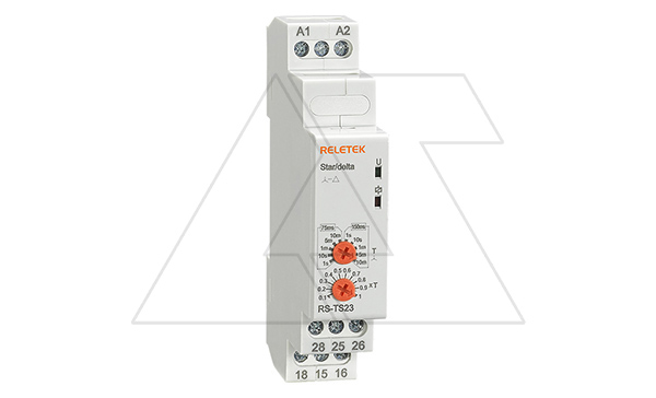 Реле времени RS-TS23, 2x1CO, 8A(250VAC), 24_240VAC/DC, 100ms_10min, пуск Y-Δ (звезда-треугольник), 1M