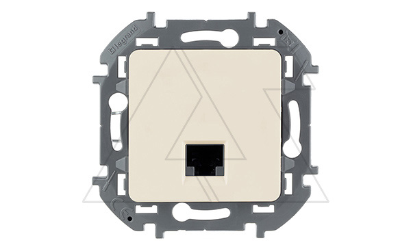 Inspiria - Розетка 1хRJ-45 UTP CAT6 (сл.кость) Inspiria - Розетка 1хRJ-45 UTP CAT6 (сл.кость)