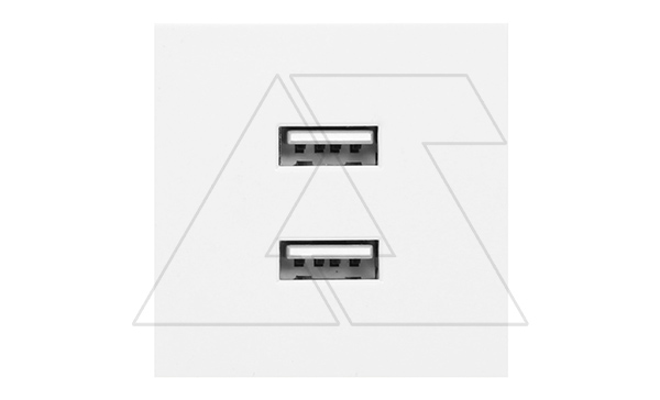 Noen - Розетка 2хUSB, 2М, 5V, 2,1A, белая