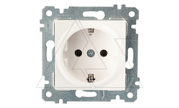 Rita - Розетка 2P+E, белый Rita - Розетка 2P+E, белый