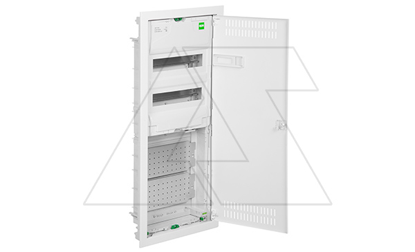 Щит встраив. MSF TWIN RP комбинированный, 2*12M+2xМП перф., N/PE-шинки, 1xSCHUKO, мет. дверь, белый RAL9016, 853x358x94mm, IP30 Щит встраив. MSF TWIN RP комбинированный, 2*12M+2xМП перф., N/PE-шинки, 1xSCHUKO, мет. дверь, белый RAL9016, 853x358x94mm, IP30