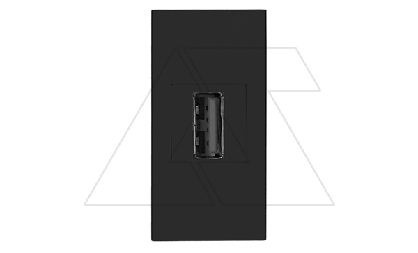 Noen - Розетка USB 2.0, двойной разъем, 1М, черная