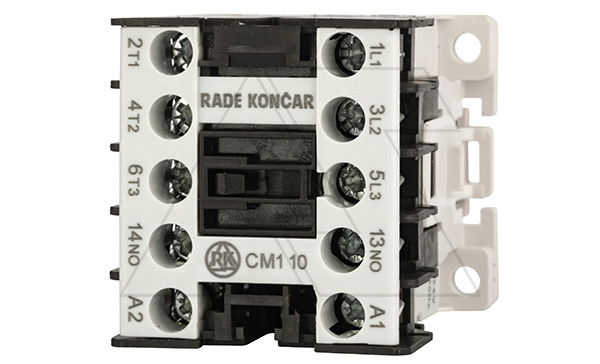 Мини-контактор CM1 10 24V 50Hz, 3P, 9A/(20A по AC-1), 4kW(400VAC), 24VAC, 1NO