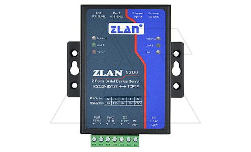 Преобразователь интерфейсов ZLAN5200, RS-232/485/422 в Ethernet, 2xRS-485, 2xRS-232/422, 24VDC