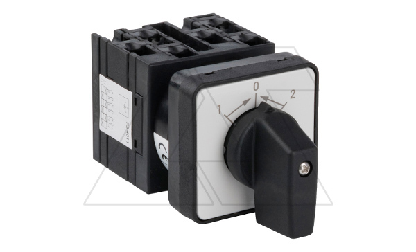 Переключатель UKT0-3-8216/E, 3P, 20A, тип 1→0←2, 3NO на 1_2, на дверь, фронт IP65 Переключатель UKT0-3-8216/E, 3P, 20A, тип 1→0←2, 3NO на 1_2, на дверь, фронт IP65