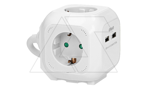 Удлинитель куб, 2хUSB 5V 2,1A + 4x2P+E, со шторками, нем. стандарт, с возможностью накладного монтажа, кабель 1,4м, белый (стикерованный) Удлинитель куб, 2хUSB 5V 2,1A + 4x2P+E, со шторками, нем. стандарт, с возможностью накладного монтажа, кабель 1,4м, белый (стикерованный)