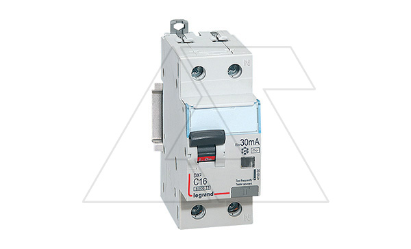 Дифф. авт. выключатель Legrand DX3, электромеханический, 1P+N, 16A, хар-ка C, 6kA, 30mA, тип AC, 2M